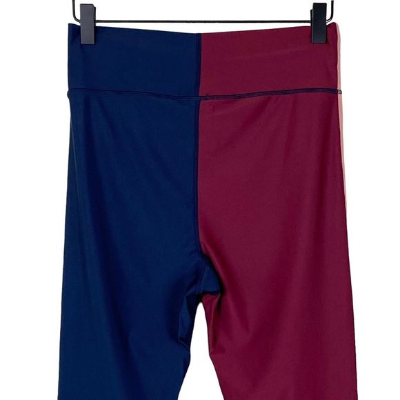 The Upside NWT Harlequin Dance Midi Leggings 8 M High Waist Color Block Athletic - Picture 8 of 13